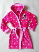 Różowy szlafrok dziewczęcy Myszka Micky Minnie - 134 cm