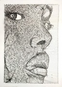 String Art Kobieta z nici 