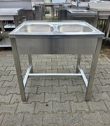 Zlew 2 Komorowy Gastronomiczny 80/60/85 cm - M.1096 N
