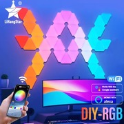 Inteligentna Lampa LED RGB Trójkątna WiFi APP Muzyka Gaming