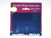 Portfel Męski Nowy Skóra Czarny Antykradzieżowy RFID