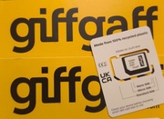 karta SIM Giff Gaff starter SIM Wielka Brytania UK sim bez rejestracji