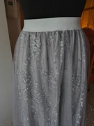 Spódnica tiulowa haftowana wyszywana szara stalowa