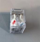 Przekaźnik elektromagnetyczny DRPL-2C-L-A220, 2 DPT, 220VAC, 10A