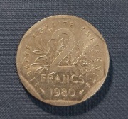 Moneta Francja 2 franki 1980