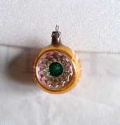 Bombka z zielonym środkiem PRL 