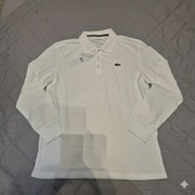 Biały Longsleeve Polo Lacoste 