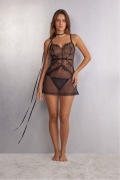 Halka babydoll Intriguing Beauty intimissimi S 36 czarna koronkowa