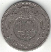 Austria 10 heller 1895 - 19,1 mm - nr 3