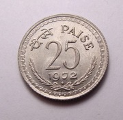 Indie 25 paisa 1972 Bombaj PIĘKNA!