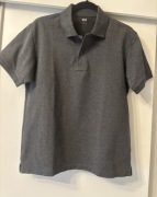 Koszulka męska Polo, szara roz M Uniglo