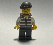 LEGO CITY FIGURKA POLICE ZŁODZIEJ,WIĘZIEŃ cty0000