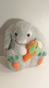Królik szary belgijski Lopez marchewka rabbit maskotka 
