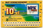 Bilet MPK Wrocław - czerwiec, bilet 10-cio dniowy, ulgowy, 10zł