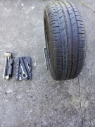 Koło zapasowe, lewarek, klucz, zestaw naprawczy Mercedes W203