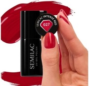 SEMILAC 027 Intense Red UV LED Lakier Hybrydowy do paznokci 7ml