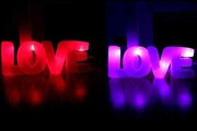 Dmuchany napis LOVE 3D! podświetlane led sterowane pilotem 