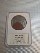 Kolekcjonerskie 20 zł Zamek w Malborku 2002 MS69 GCN