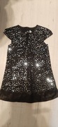 Efektowna sukienka na sylwestra r.122, 7lat, podszewka bawełna