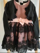 WÓJCIK cudny zestaw na Święta, koronkowa sukienka+bolerko H&M 98-104