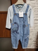 Nowy komplecik Next dinozaur body spodnie 3-6