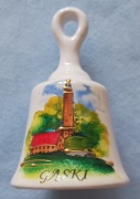 Dzwonek ceramiczny z Polski - pamiątka z Gąsek