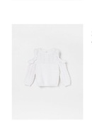 Biały sweterek cold shoulder r. 80/86 Reserved 
