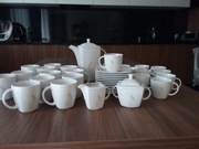 Zestaw kawowy - LUBIANA – 38 el., nowy, motyw liścia