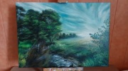 Obraz olejny "Rzeka Chocina " ręcznie malowany 50x70