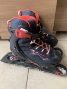 Rolki OXELO regulowane roz. 32 do 35 koła 3ABEC 70 mm dobry stan