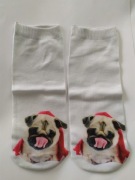 Skarpetki stopki print z nadrukiem mopsa psa mops