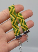 Bransoletka Krośniak Zygzak żółty zielony, krosno, boho, etno, Handmade