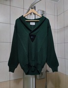 Sweter Carlo Colucci wełniany XL 48 wełna bluza hoodie kangurka longsleeve