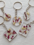 Breoczek z żywicy epoksydowej motyw kwiatowy handmade 