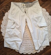 Szorty cargo S.Oliver białe M/L | comfort fit, kieszenie, stan idealny