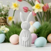 Wielkanocny Króliczek z serduszkiem – Dekoracja Druk 3D (PLA)