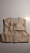 Kamizelka niemowlęca jasnobeżowa, 68 cm.