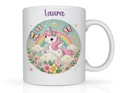 Kubek z imieniem dla dziewczynki Jednorożec na urodziny na prezent