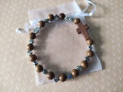 Różaniec na rękę bransoletka drewno sandałowe 