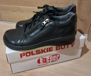 Buty zimowe damskie skórzane KACPER - rozmiar 38