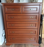 Komoda, bieliżniarka, ,6 szuflad, wym. 129 x 103 x 44 cm Black Red White