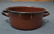 Garnek emaliowany PRL nie używany 