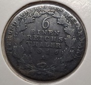 Moneta srebrna Niemcy Berlin Prusy 1/6 Talara 1816A