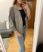 Wiosenna kurtka szara bomberka z rękawem 3/4 MEXX