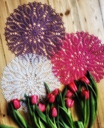 Komplet serwetek szydełkowych 30cm  