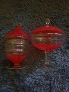 Zestaw 2 retro bombonierki lub cukiernice
