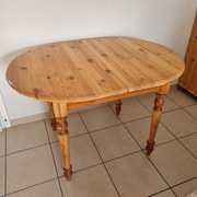 Stolik sosnowy drewniany rozkładany odnowiony
