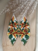 Kolczyki z japońskich koralików.