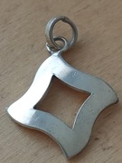 SREBRNA ZAWIESZKA WISIOREK w kształcie rombru vintage ze srebra 925