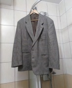 męska marynarka XL Scott international kremowa jasna w jodełkę krata ciemna